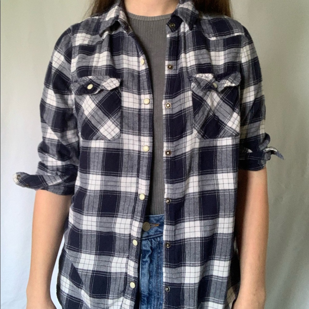 Cozy Blue and White Flannel